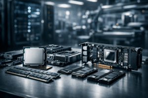AI infrastructure hardware representing the structural shift in semiconductor supply chains driven by artificial intelligence computing demand.