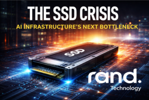 Enterprise SSD on a circuit board representing AI infrastructure storage bottlenecks and memory supply constraints